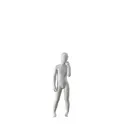 Mannequin enfant abstrait gris, avec tête abstraite, 6 ans, socle en verre, pose C204