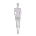 Female window mannequin abstract head, light grey