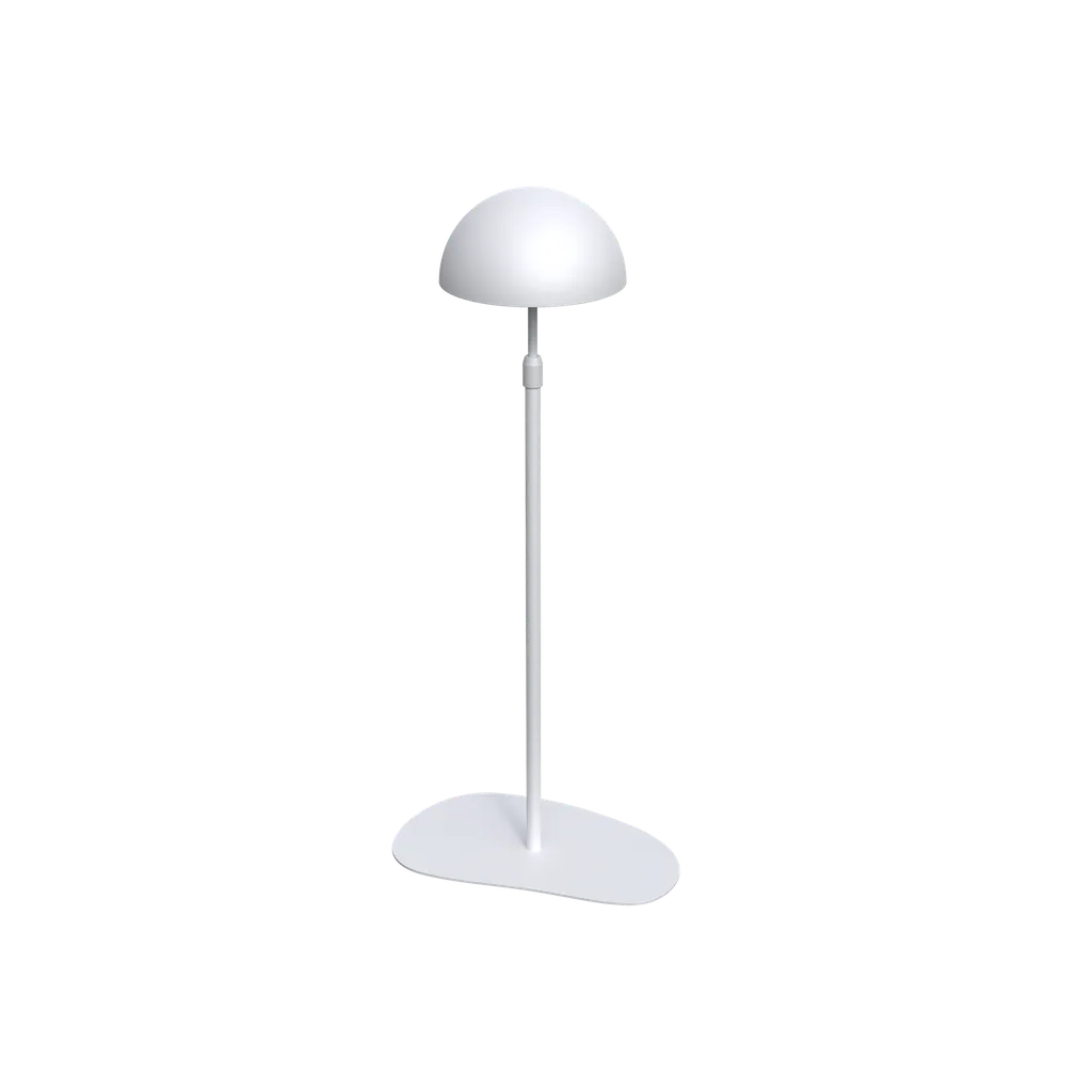 Hat stand, adjustable height, white metal