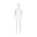 Mannequin enfant incassable, 10 ans, tête abstraite, mannequin recyclable en plastique ABS, blanc brillant, pose 9