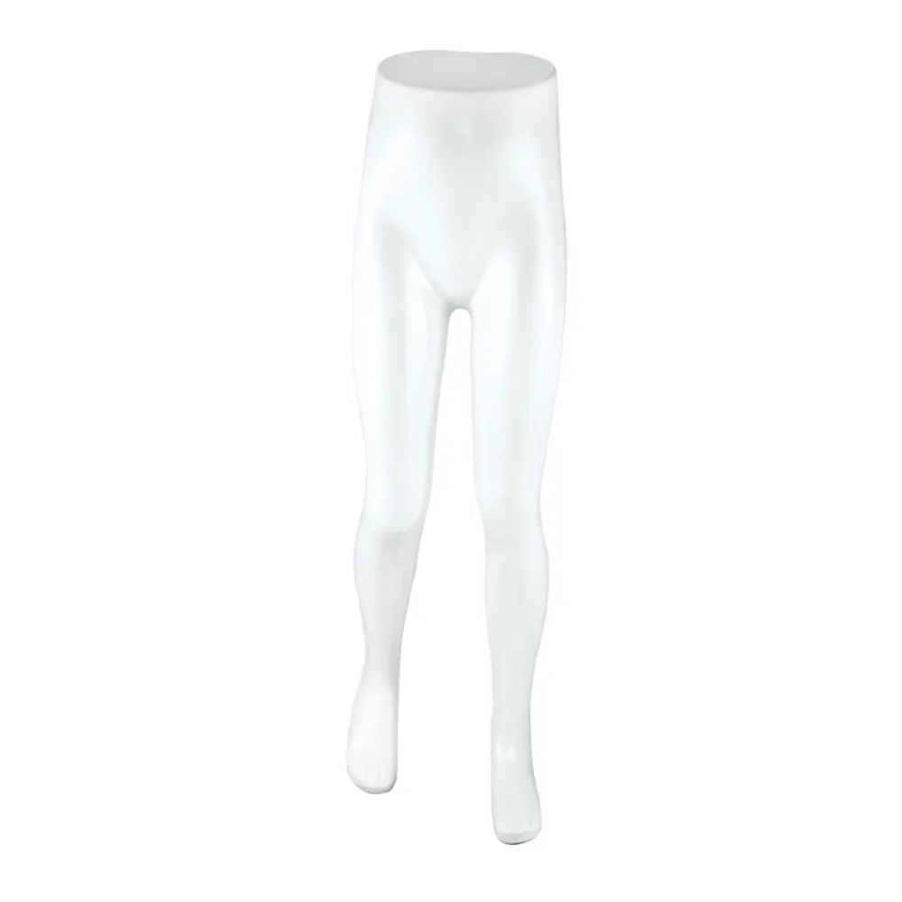 Unbreakable children's trouser display, 8-10 years, recyclable made of ABS plastic, glossy white