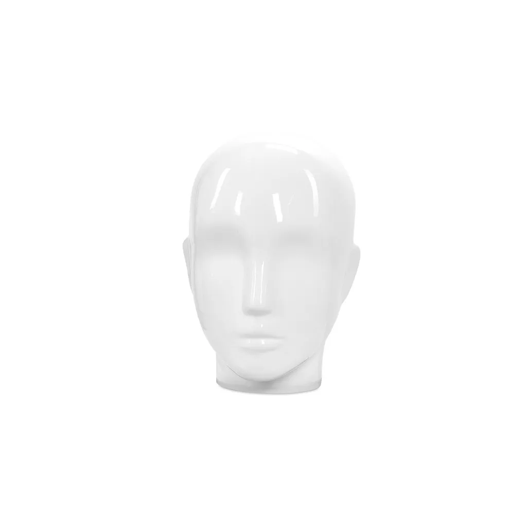 Unbreakable semi-abstract women's balloon head, recyclable made of ABS plastic, glossy