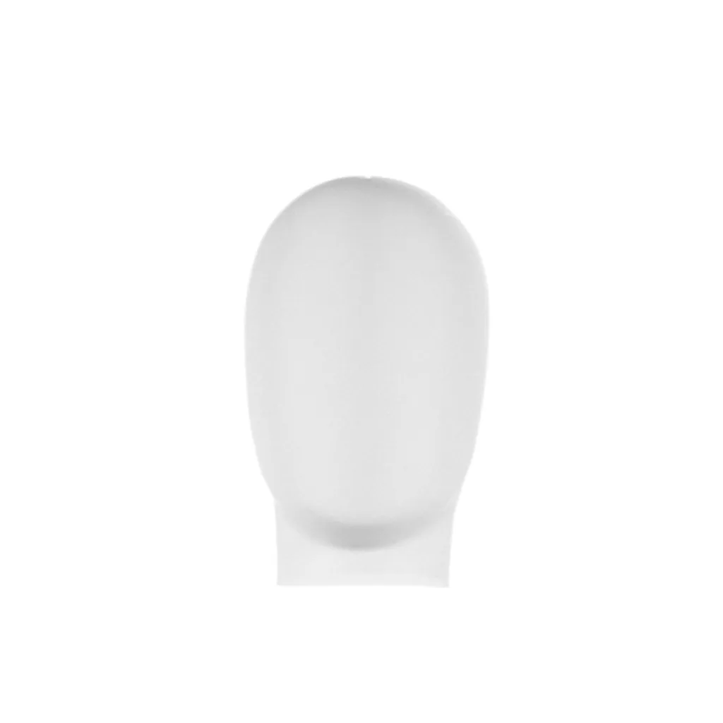 Unbreakable abstract male head, recyclable from ABS plastic, matte white