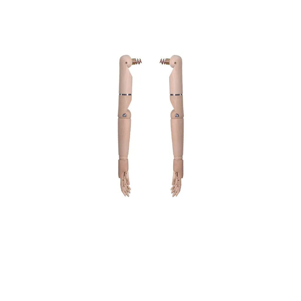 Pair of articulated wooden arms for couture torso, children, 4 year, raw massive wood