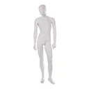 Mannequin homme, tête abstraite, blanc mat