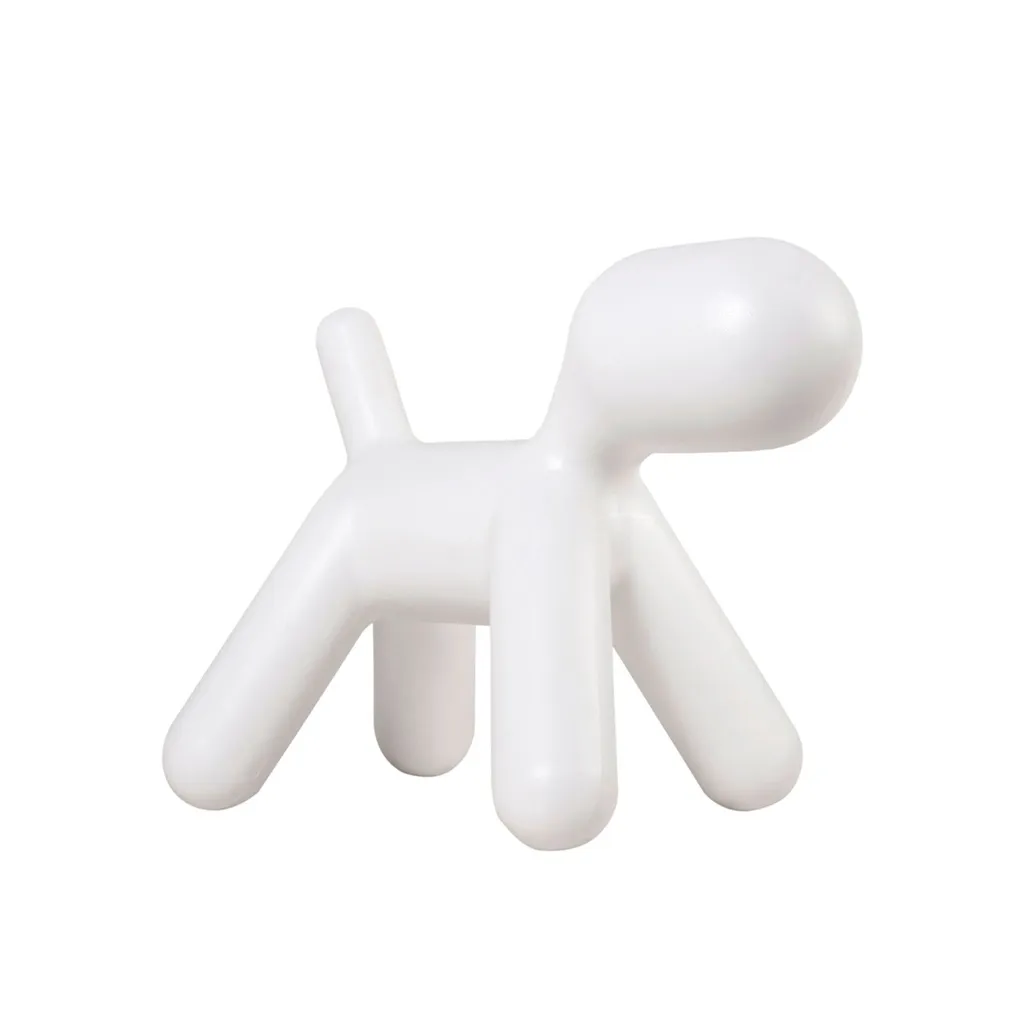 Dog mannequin display, prop, abstract, plastic, standing pose