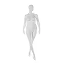 Female mannequin, plus size, abstract head, white