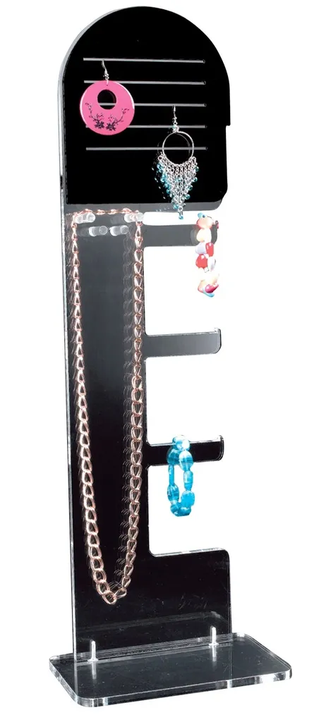 Porte-collier, 16 x 62 cm, plexi, transparent