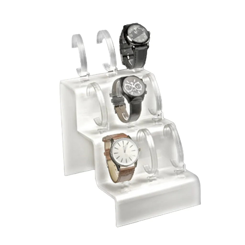 Présentoir montre, 9 places, plexi blanc