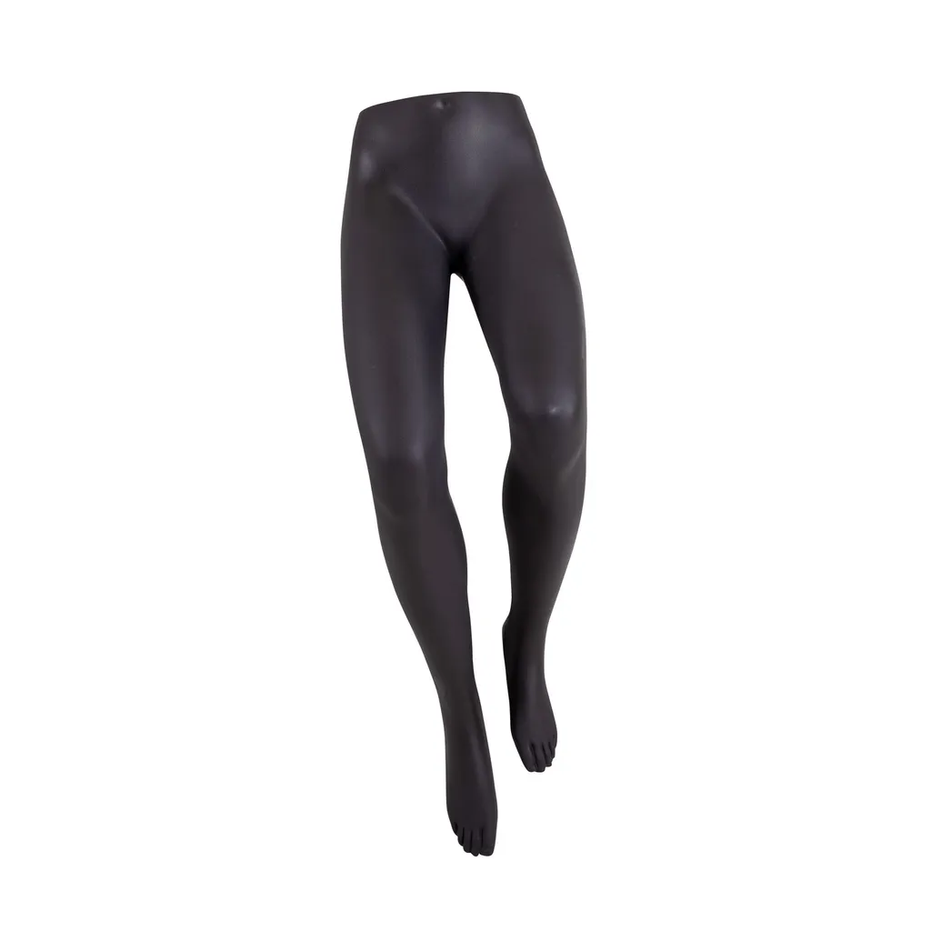 Curved women's leg display, for trousers, black, for wall mounting, including hanging loop