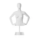 Busto femenino, abstracto, FRP, blanco mate, inclu