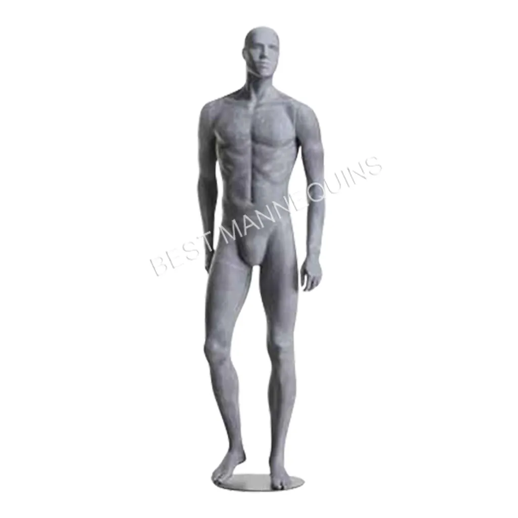 Mannequin homme avec tête abstraite, Raw