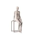 Maniquí de lencería mujer, copa B, color de piel nude, postura sentada 10B