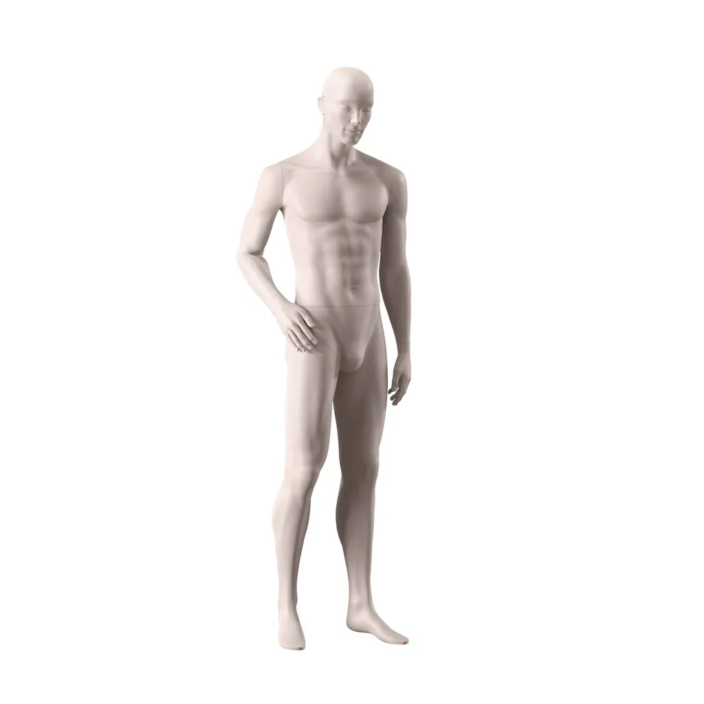 Lingerie mannequin, male, nude skin color mat, standing pose 51