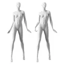 Designer mannequin, female, white color mat, standing pose 02