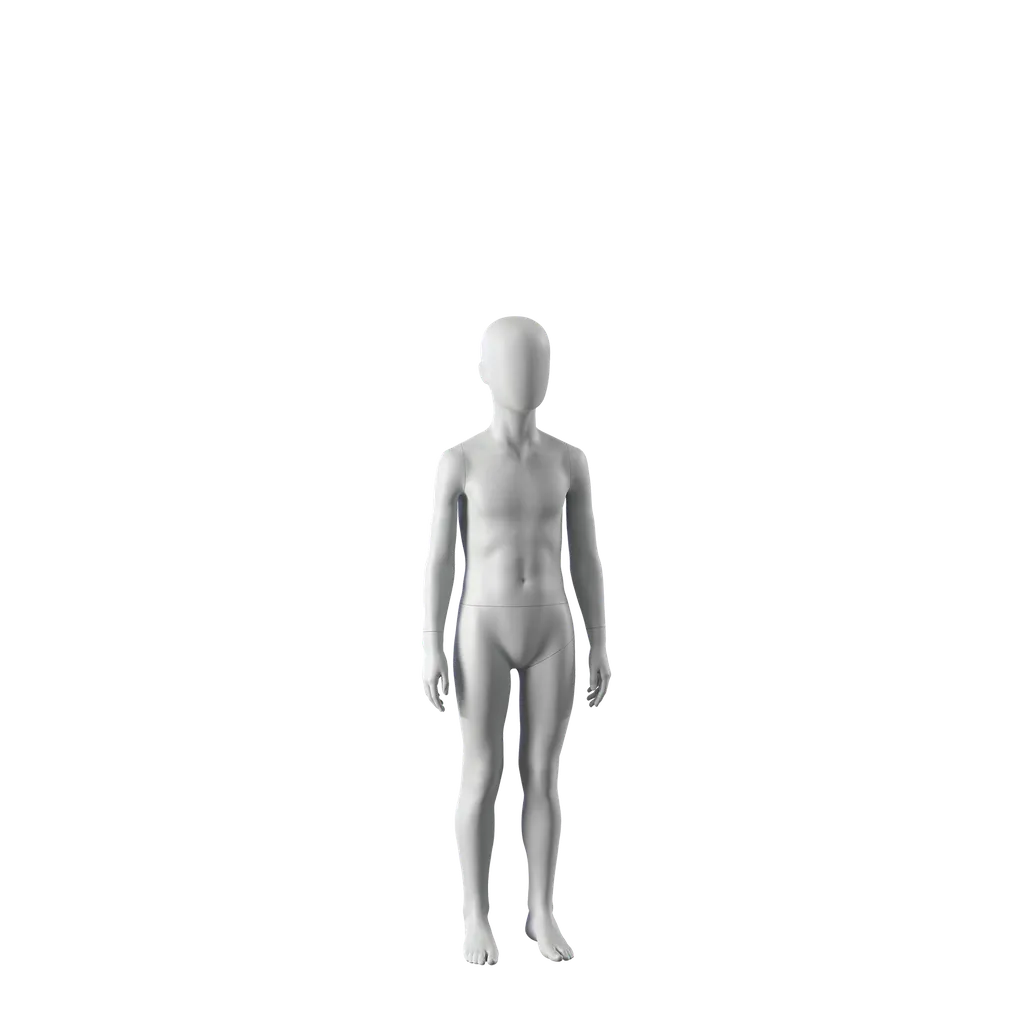 Sport mannequin, child, grey, 8 year, standing pose 601