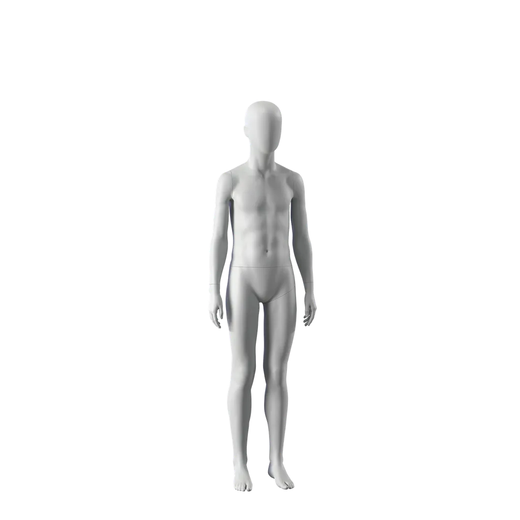 Sport mannequin, child, grey, 12 year, standing pose 604