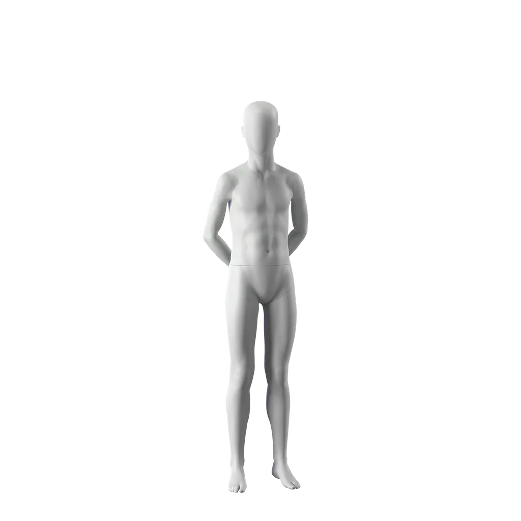 Sport mannequin, child, grey, 12 year, standing pose 605