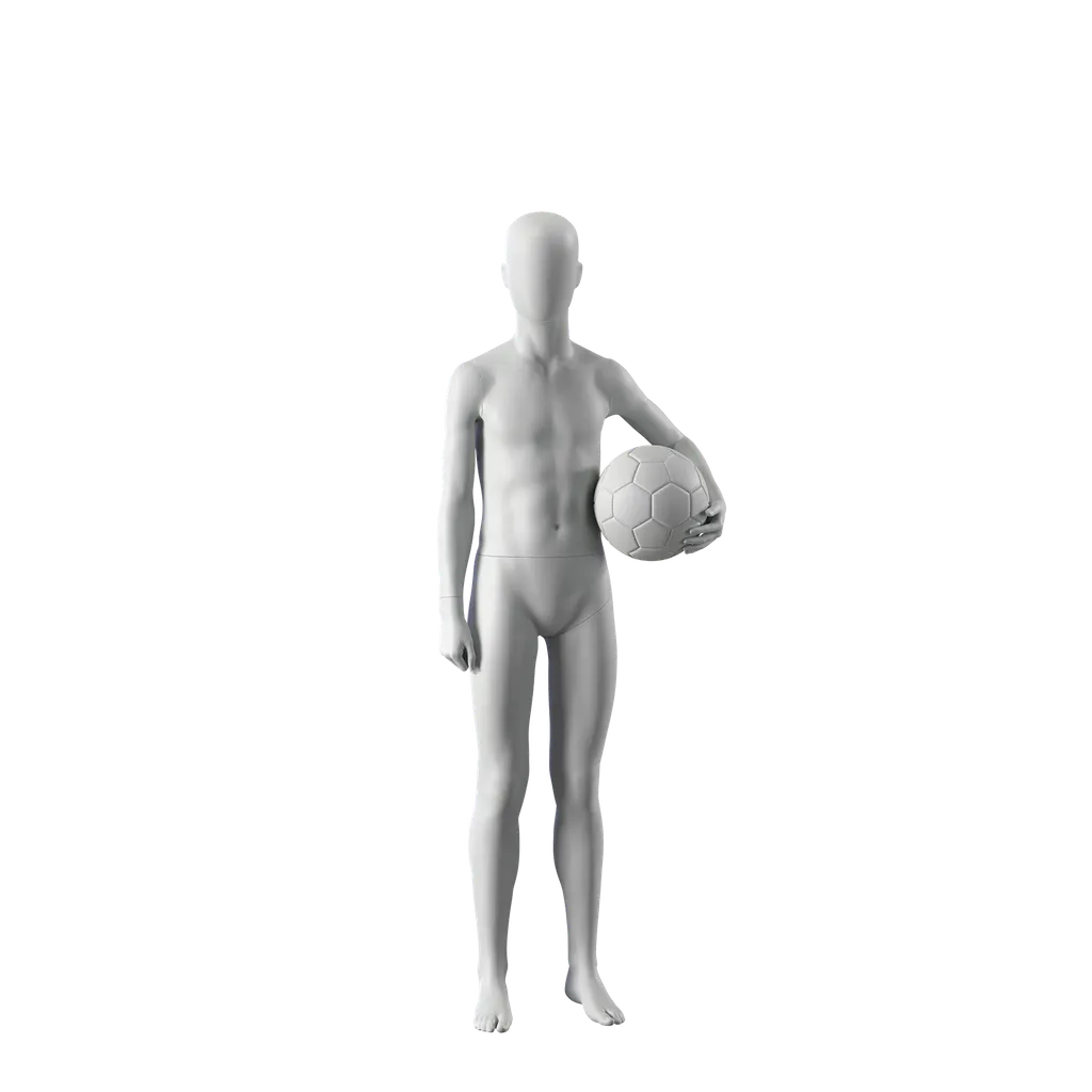 Sport mannequin, child, grey, 12 year, standing pose 606