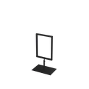 A5 Infodisplay, höhenverstellbar, schwarz pulverbeschichteter Stahl