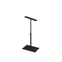 Shoe stand, adjustable height, black powder-coated steel