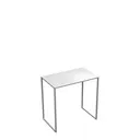 Side table 50x30xh50 cm, white powder-coated metal