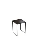 Table d'appoint 30x30xh43 cm, en métal noir laqué