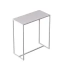 Mesa auxiliar 80x38x90 cm, acero, blanco