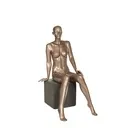 Mannequin femme tête abstraite,bronze brillant