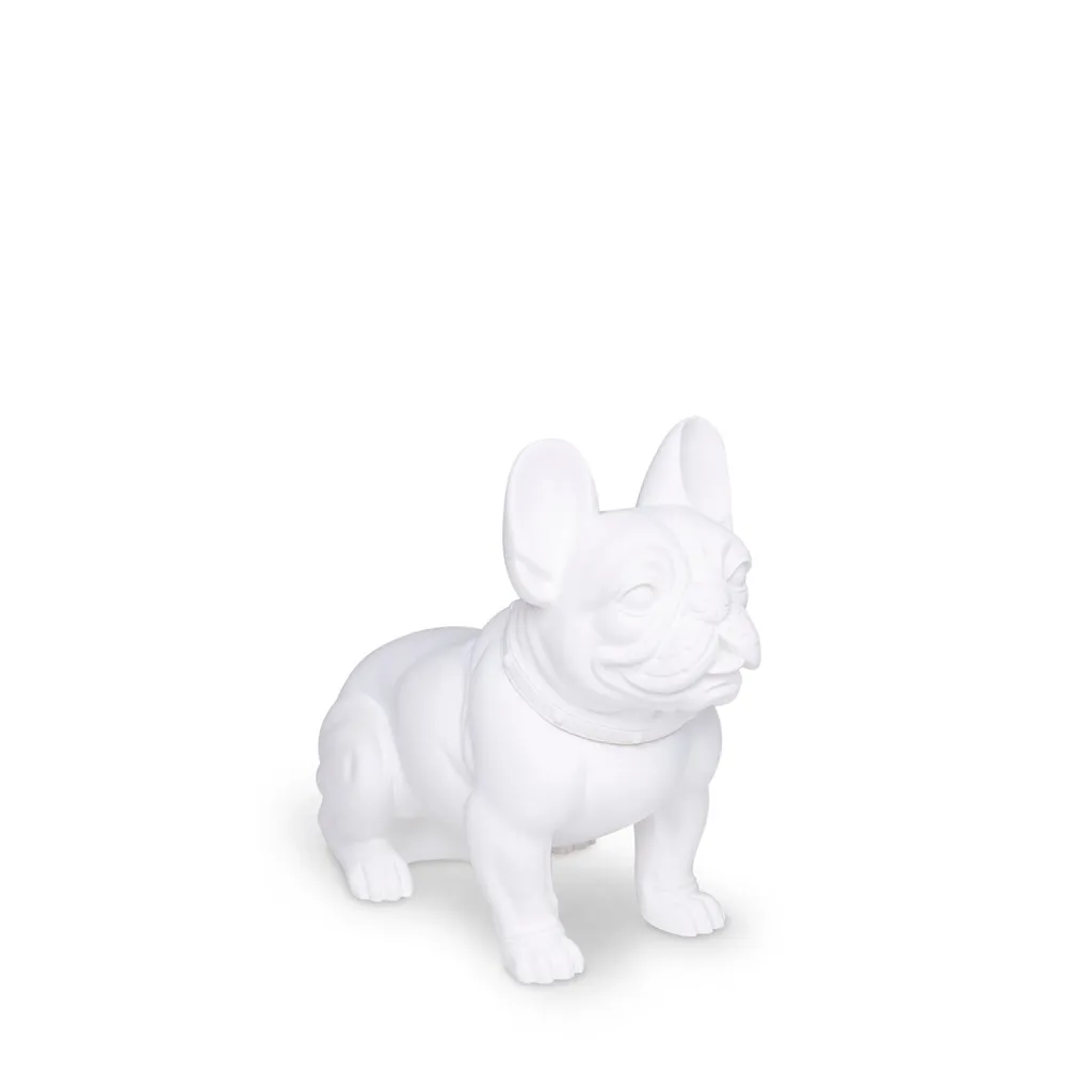 Dog display, plastic, white