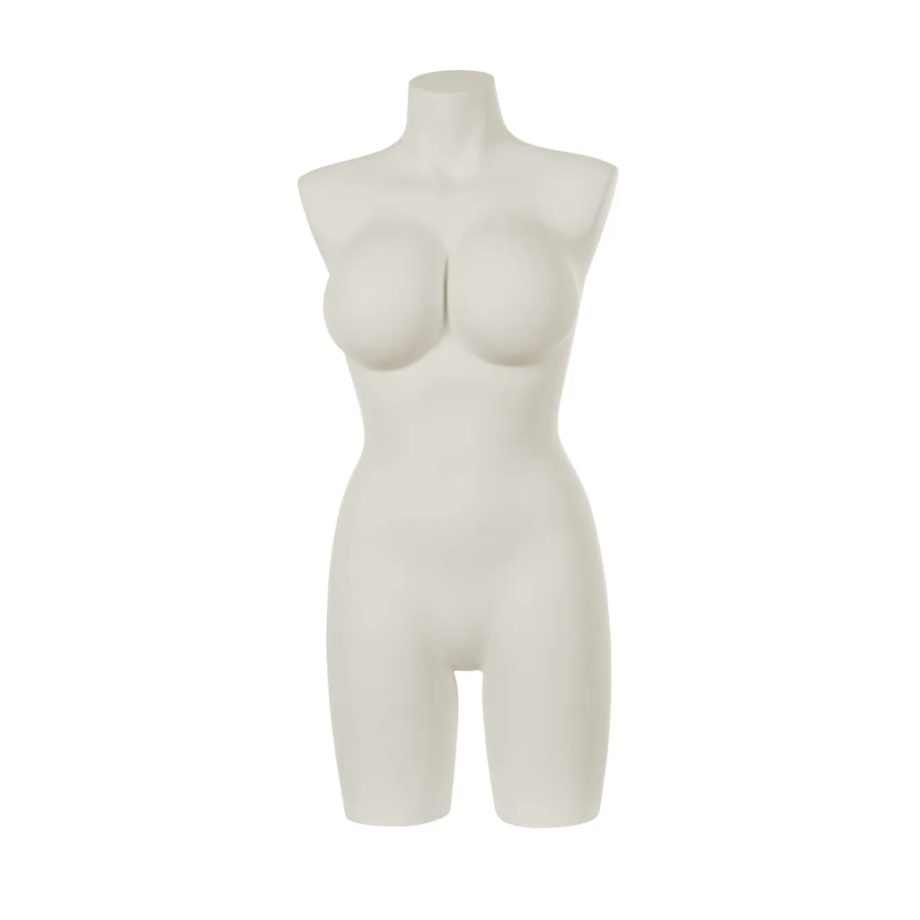 Busto femenino, copa E, sensual, blanco lechoso