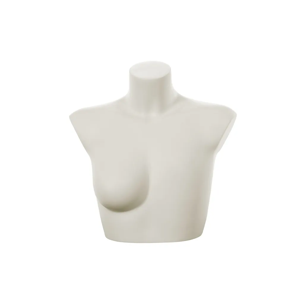 Female torso 1 breast C-cup, Sensual, milkwhite