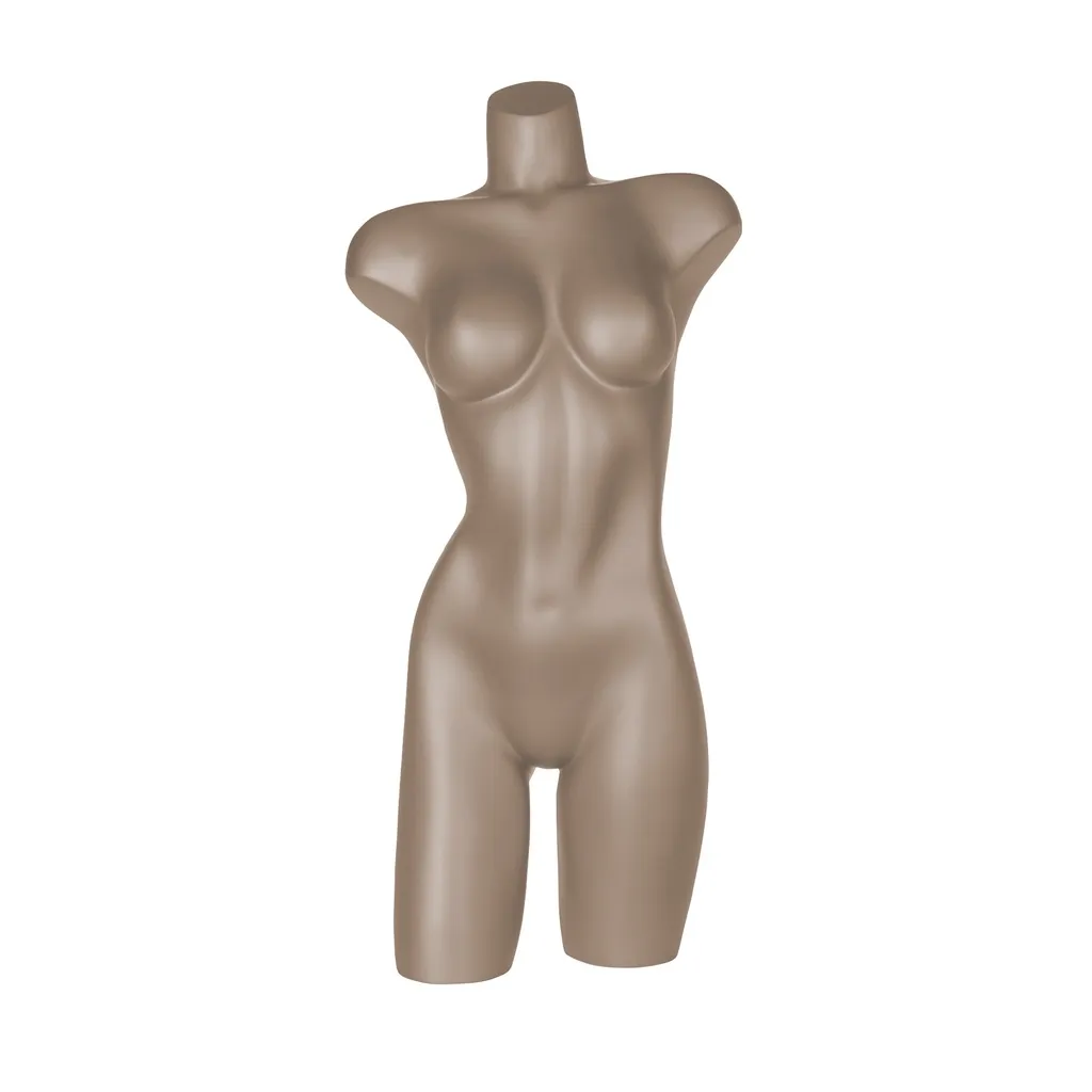 Female torso, metallic bronze skin mat