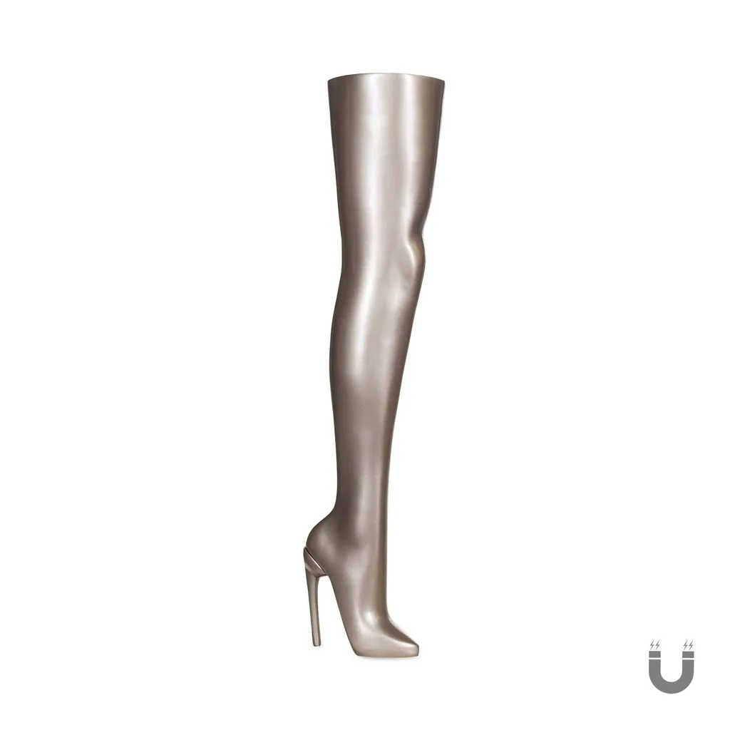 Female leg, magnetic, FRP bronze skin high gloss