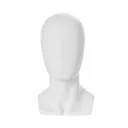 Abstract male head, finished in FRP, white mat