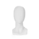 Abstract female head, finished in FRP, white mat