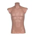 Plastic mannequin bust, type untill scrotch, male, skin color, recyclable plastic, pose 2005UCE_SK