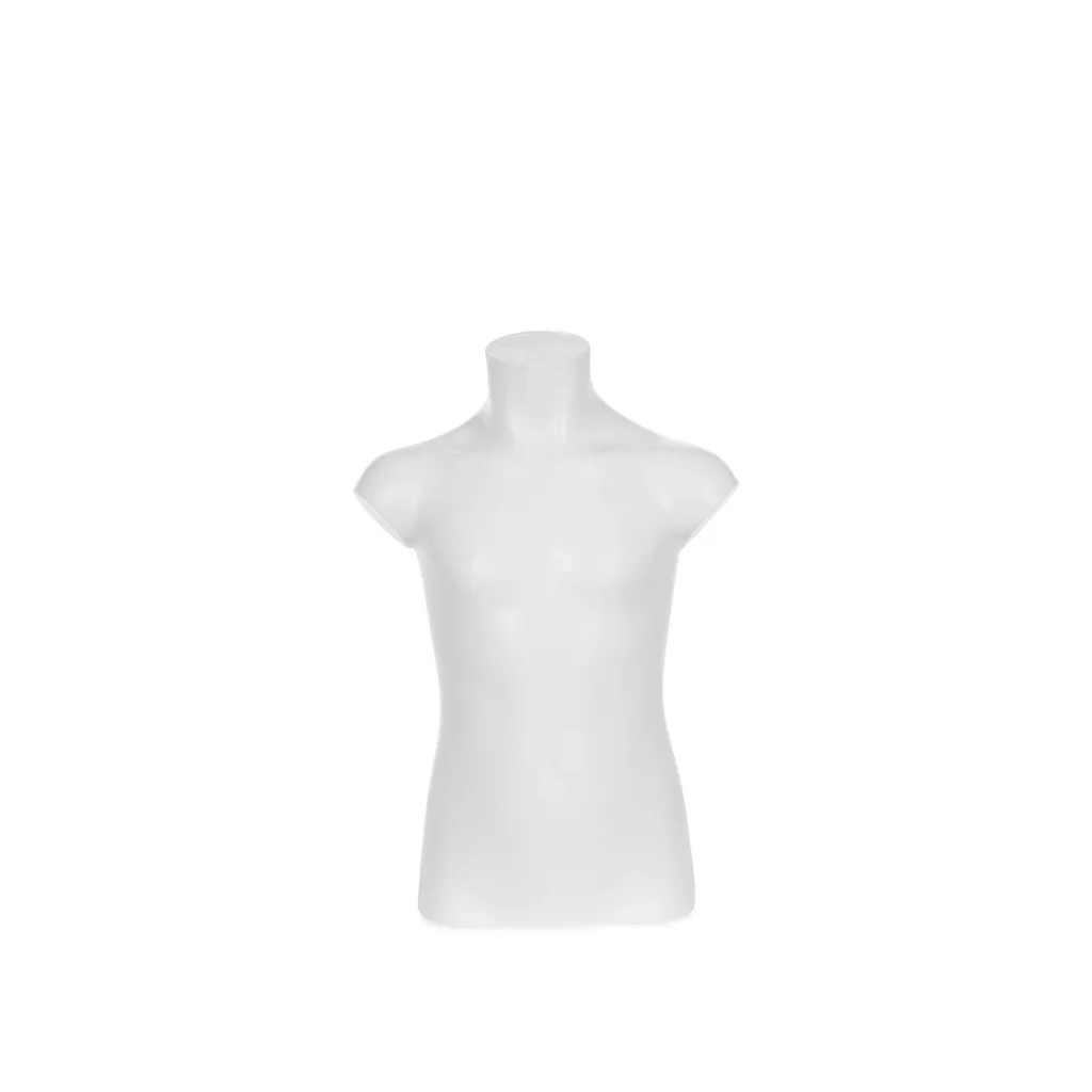 Plastic mannequin bust, type untill scrotch, child, 6-8 years, white recyclable plastic, pose 2010_WH