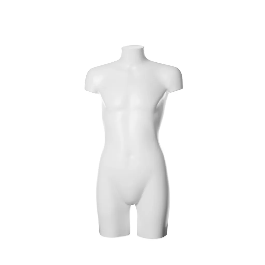 Torso enfant en plastique, plastique recyclable blanc, pose 2030_WH