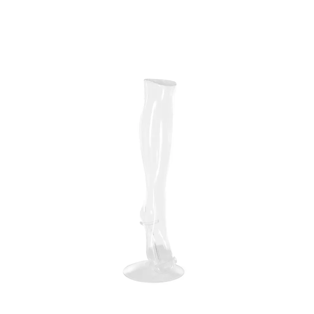 Female leg, pvc, transparent, including support