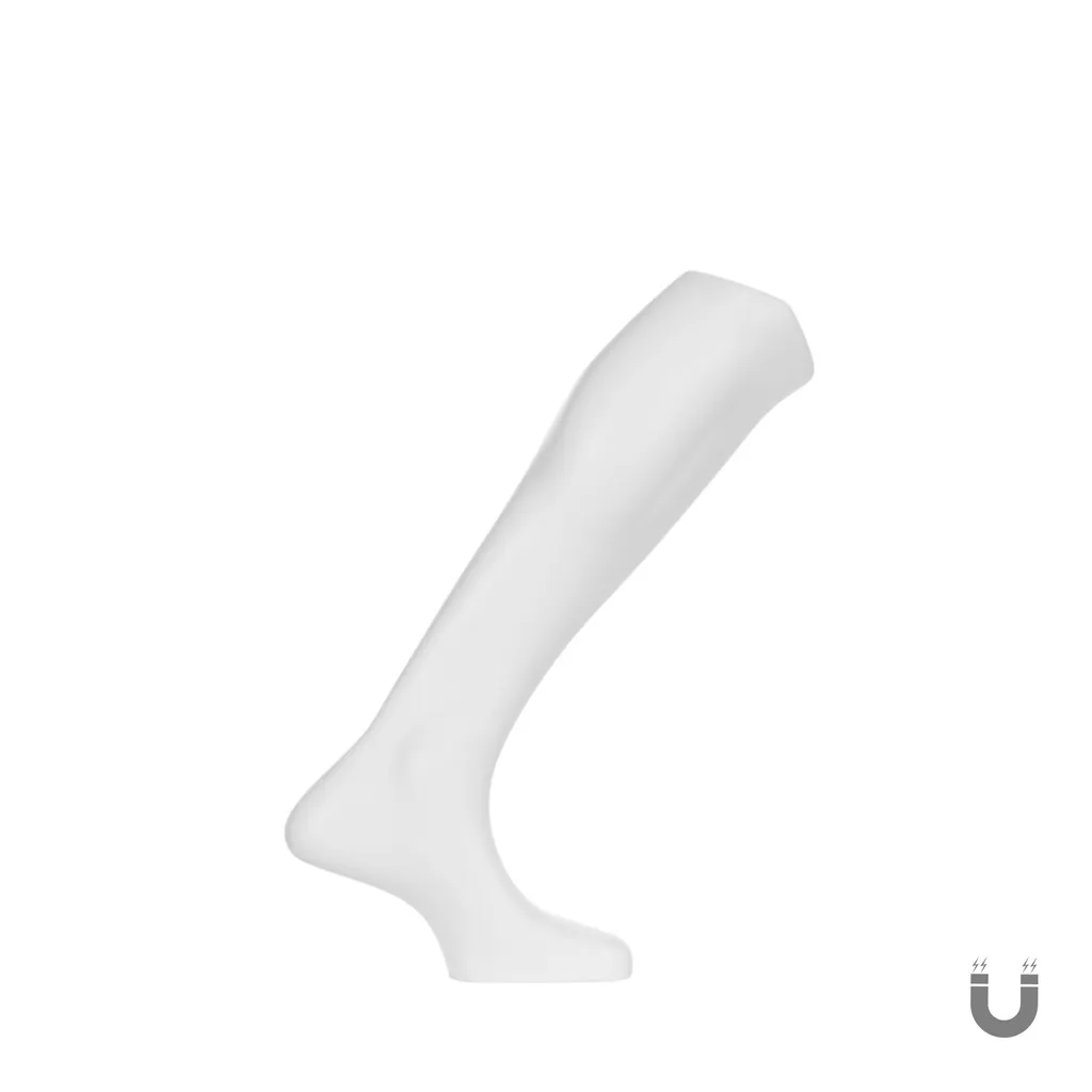 Male leg, selfstanding, plastic , white color