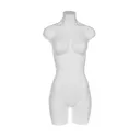 Plastic mannequin torso, female, B-cup, slimtorso, white recyclable plastic, pose SLBUST