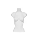 Buste femme en plastique jusqu'à sous la taille, plastique recyclable blanc, pose SLBUSTCL_WH