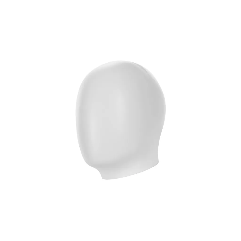 Tête homme abstraite en plastique, plastique recyclable blanc, pose TEU_WH