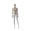 Vintage mannequin, female, wooden arms, covered with fabric, standing pose 02