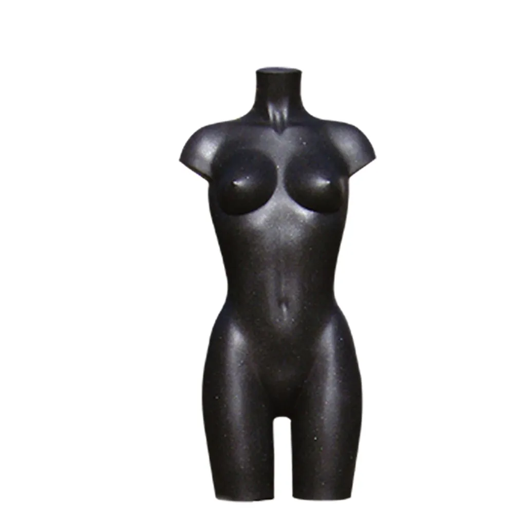 Female torso, black metallic