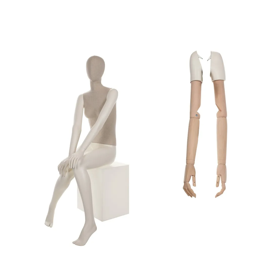 Sitting abstract female mannequin, Mix & Match