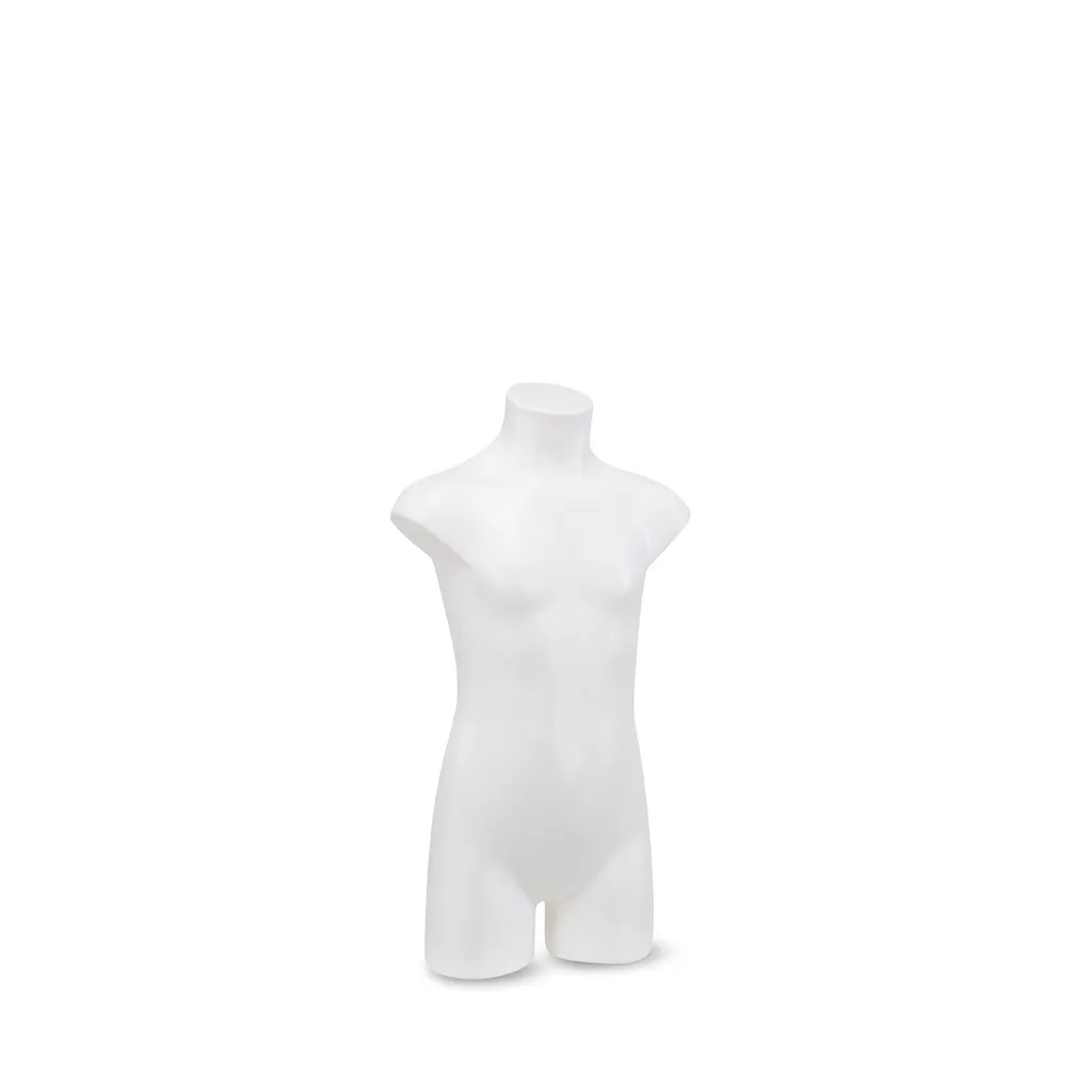 Torso enfant, 4 ans, plastique blanc mate