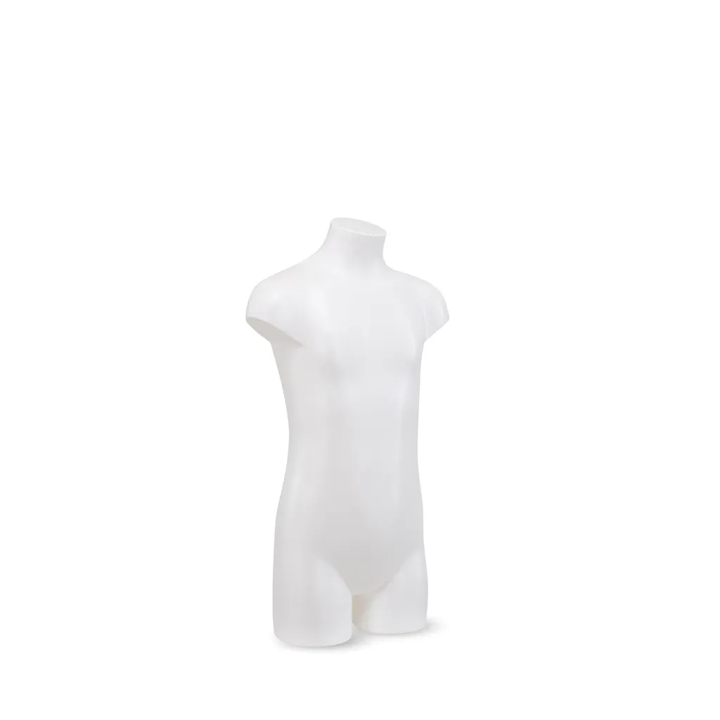 Torso enfant, 8 ans, plastique blanc mate