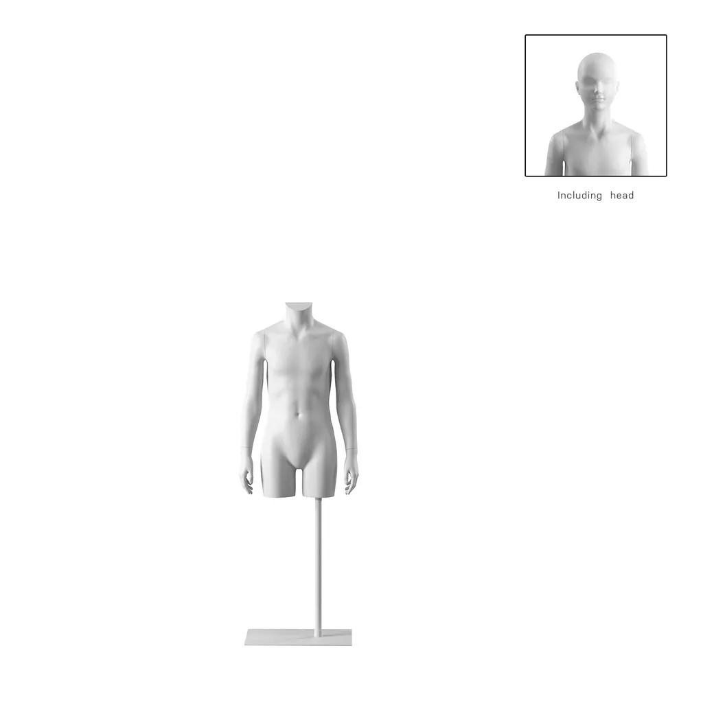 Kindertorso, 8J, weiss, ohne Kopf, Bio FRP